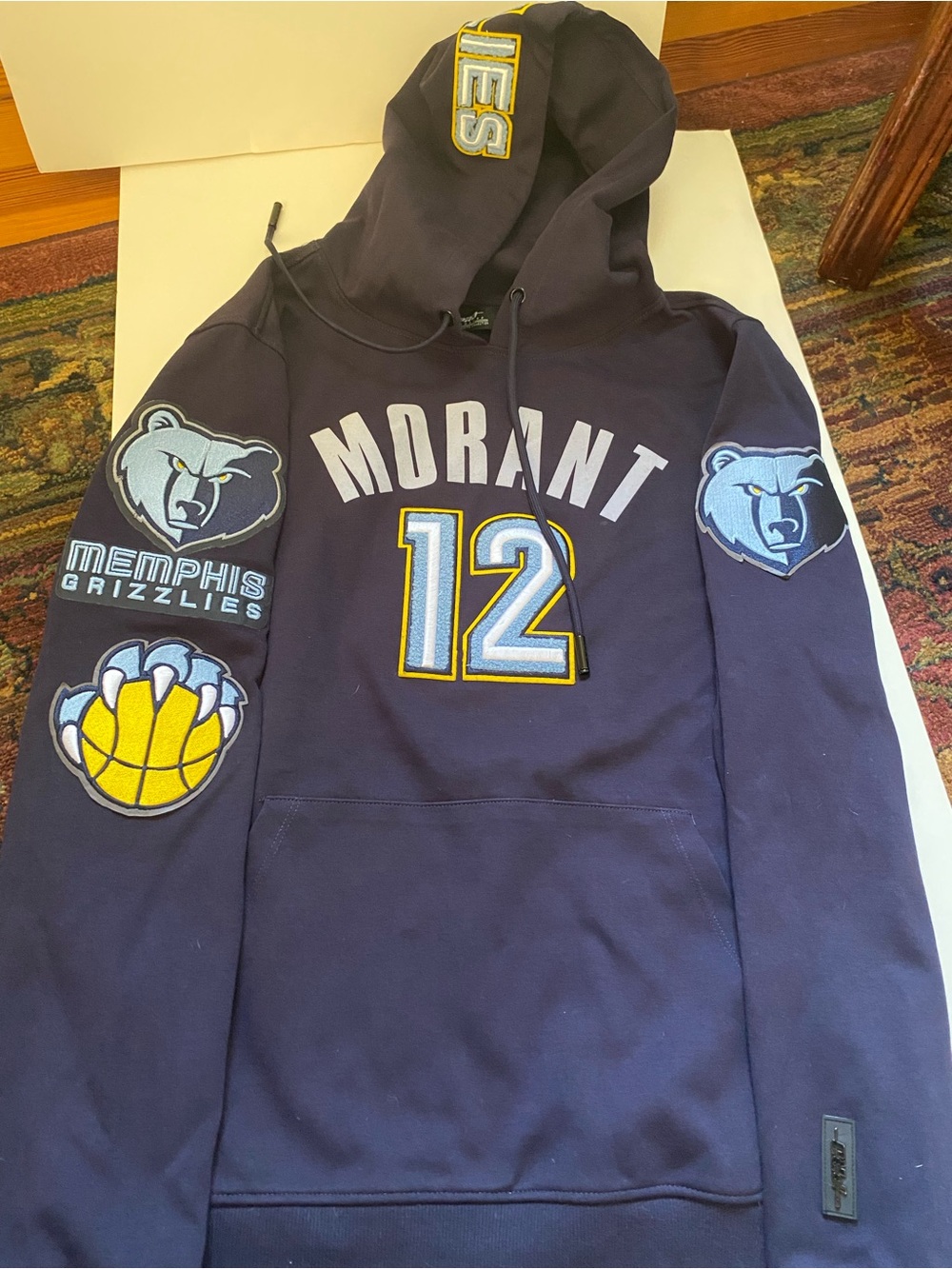 Pro Standard Ja Morant #12 Memphis Grizzlies Navy Hoodie / Large